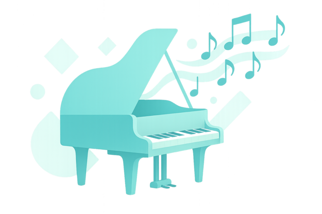 Illustration piano moderne